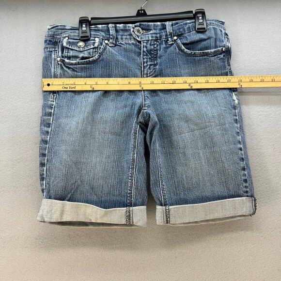 Tommy Hilfiger Women's Denim Bermuda Shorts Size 8 Cuffed Y2K 391705 - Picture 10 of 14